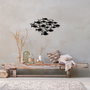 Wallity Fishes - 276 Accesorio de Pared de Metal Negro
